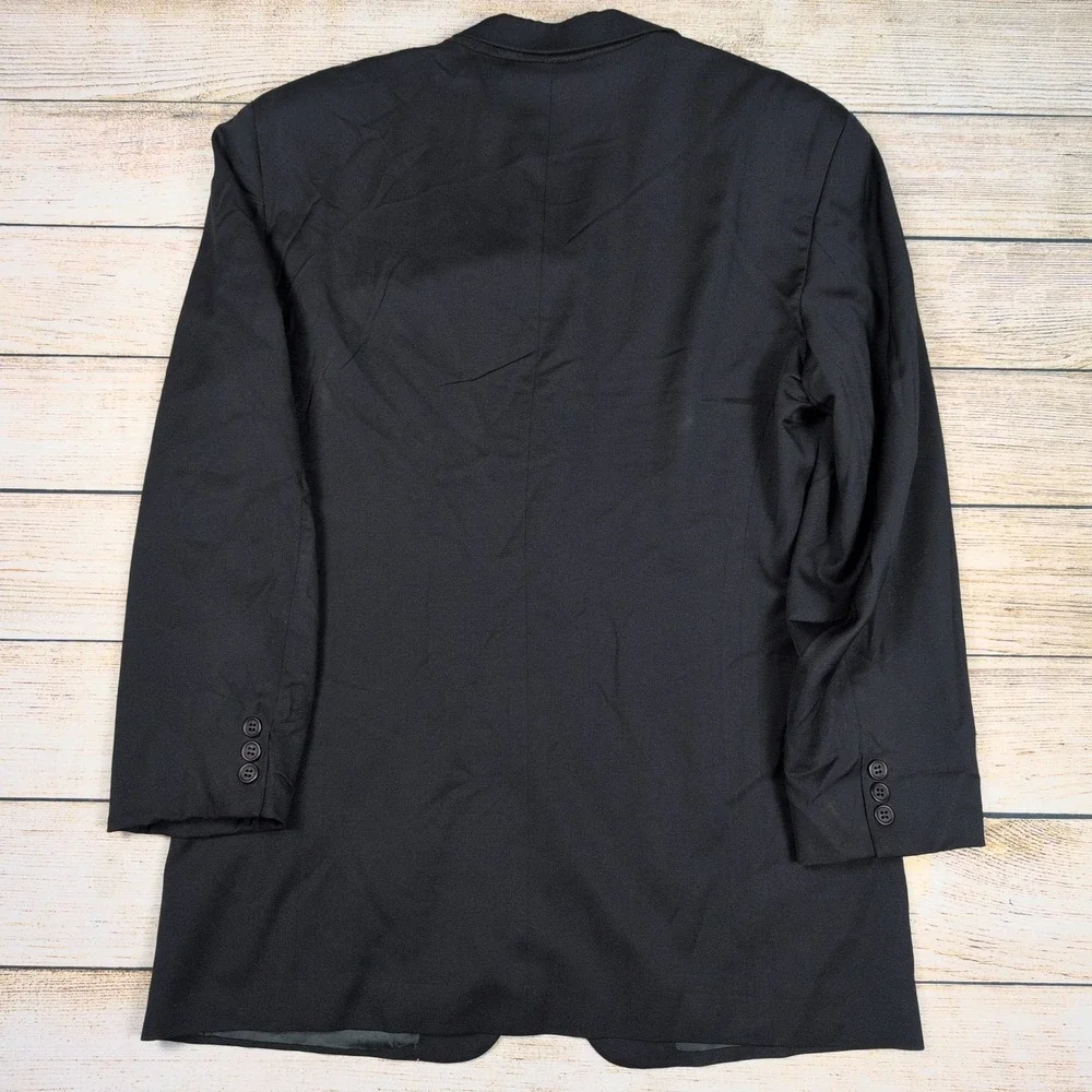 Giorgio Armani Le‎ Collezioni Black Pure Virgin Wool Blazer Jacket Italy 42